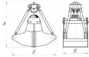 Грейферы для сыпучих грузов Одноканатные, Двухканатные, Трёхканатные, Четырёхканатные, Моторные, 8-800-500-47-26 (Бесплатный звонок по России)